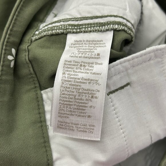 J. Crew Womens Sz 4 High-Rise Girlfriend Chino Pants Olive Green Daisy Print NWT - Picture 8 of 16